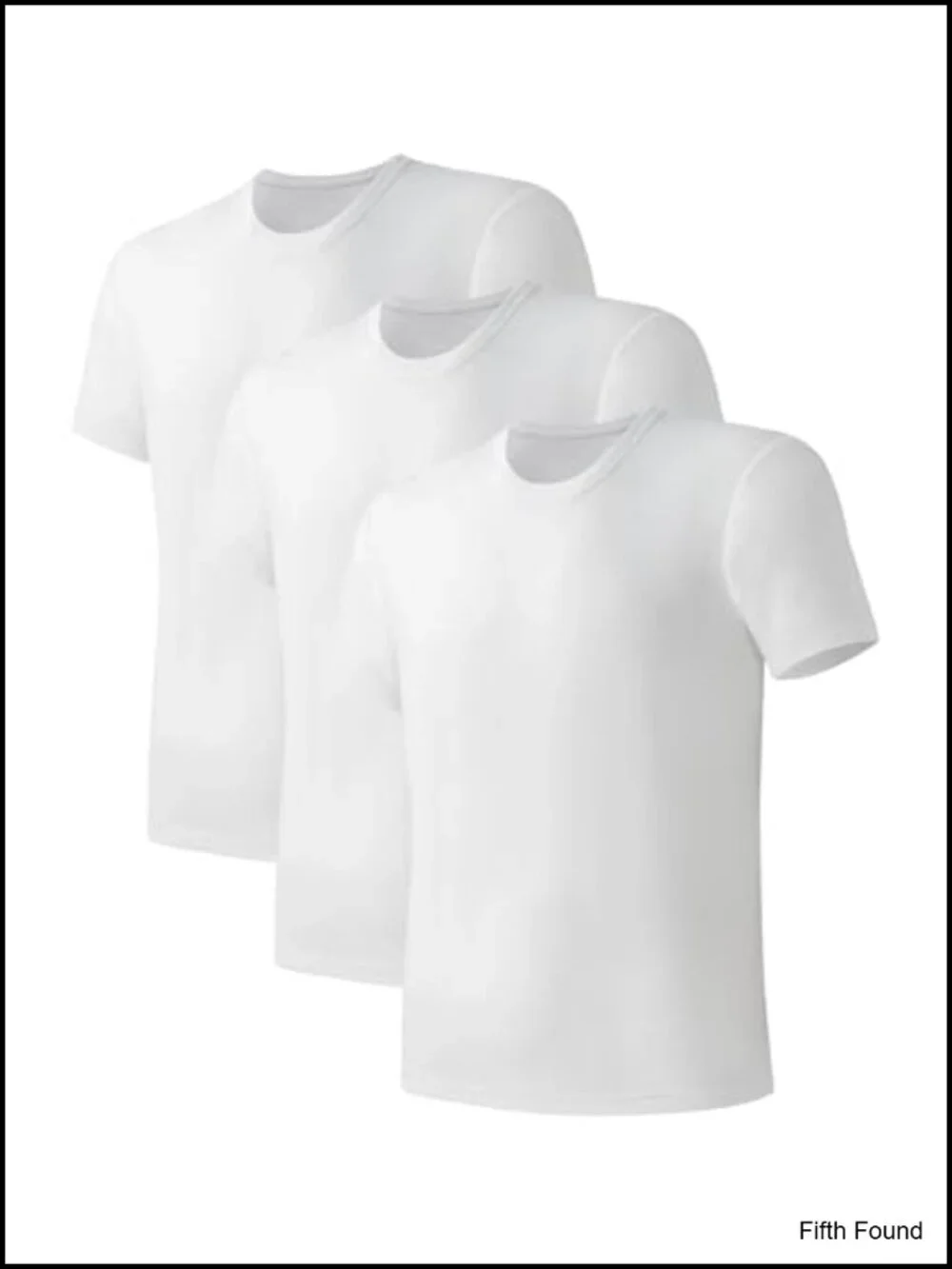 Men's Crew Neck Undershirts 3-Pack Bamboo Rayon Moisture Wicking Quick Dry